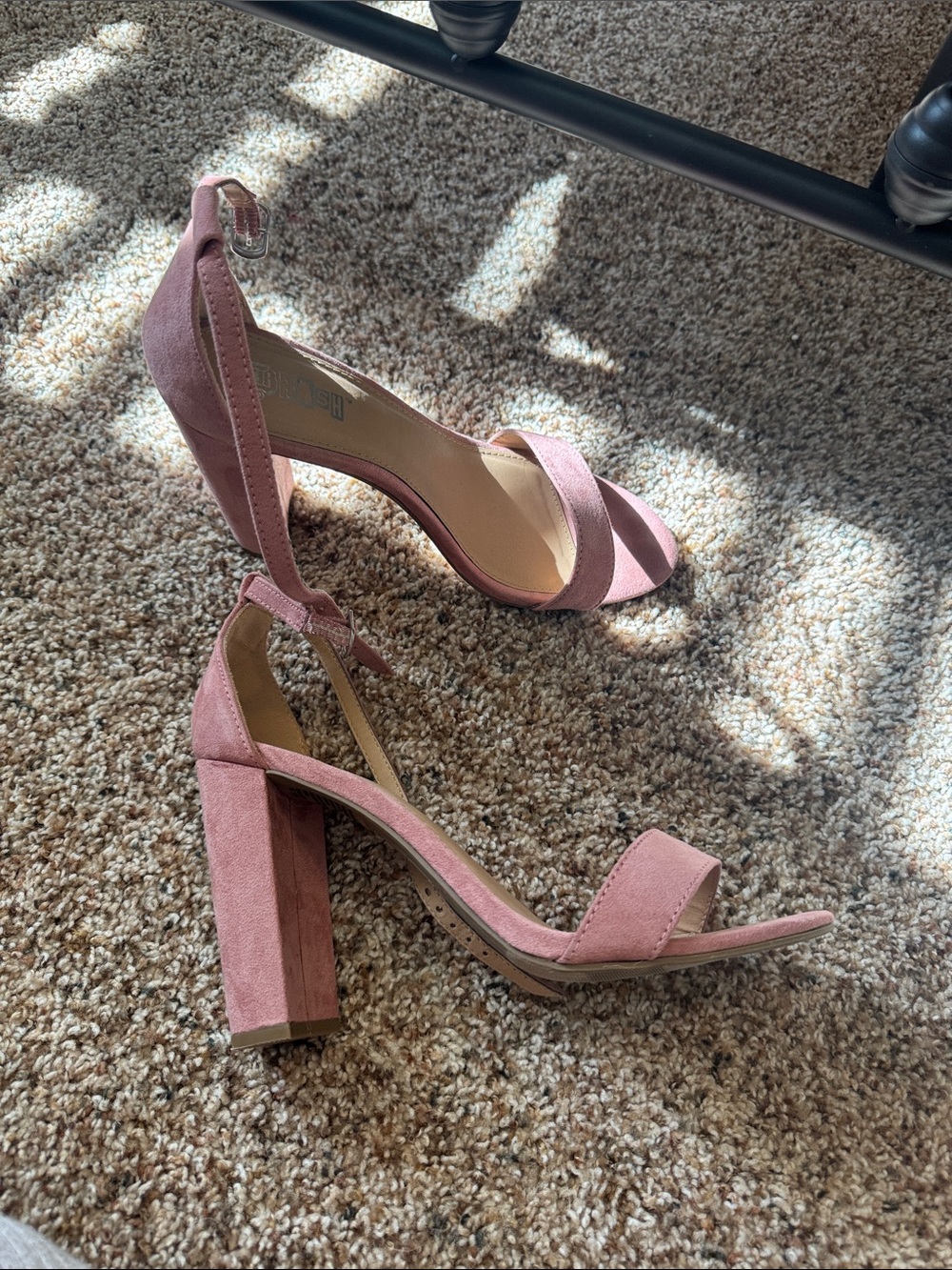 Blush Pink Ankle-Strap Block Heel - Picture 3 of 3